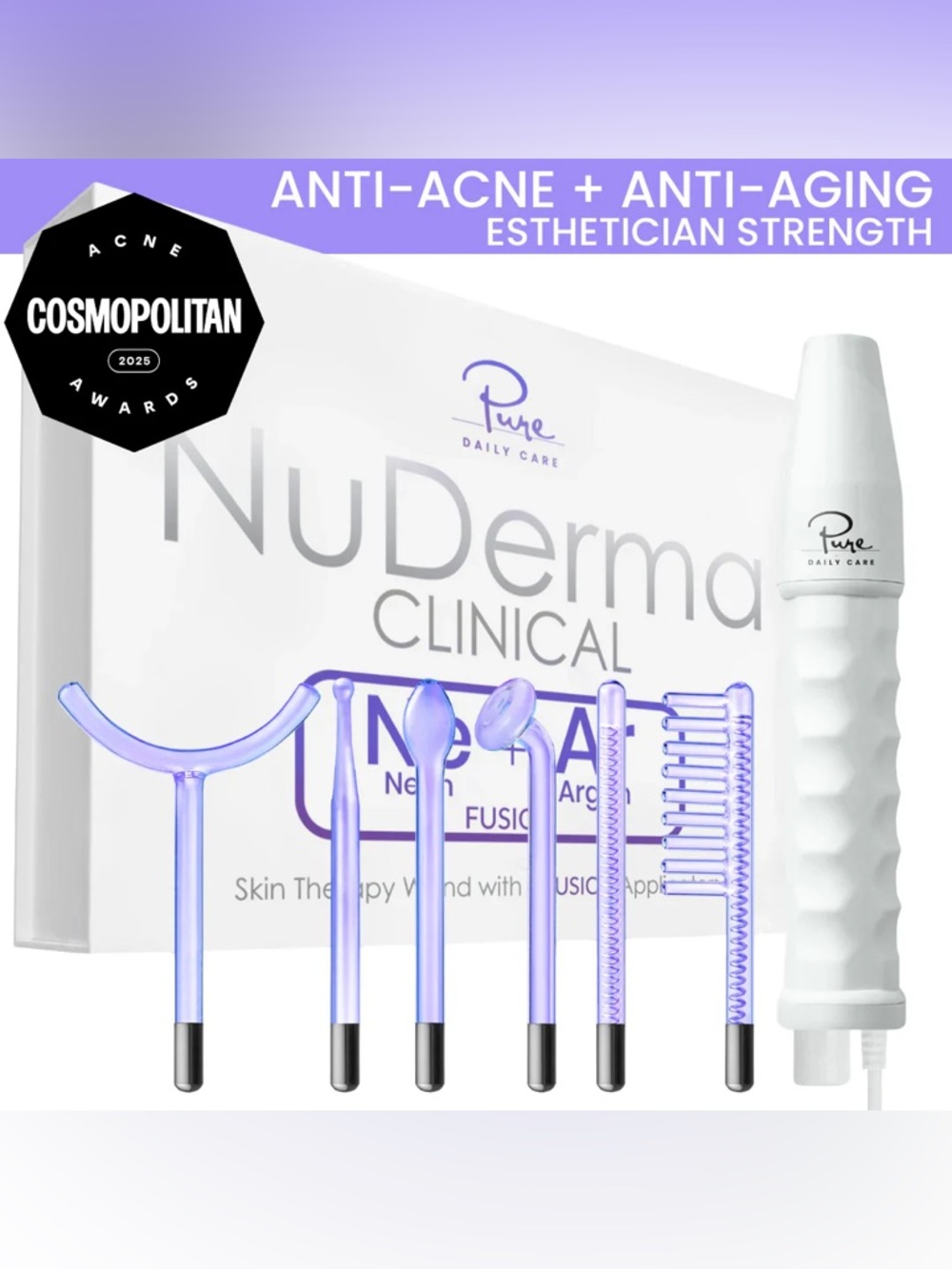 Nuderma CLINICAL High Frequency wand